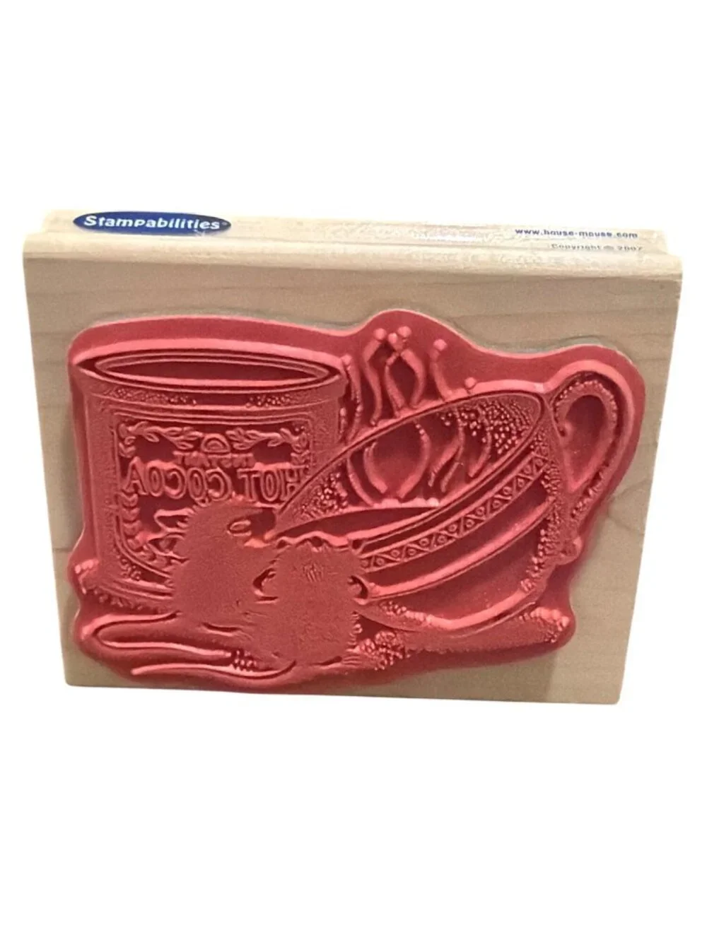 House Mouse Rubber Stamp Hot Cocoa 02 Monica Friend Stampabilities 2007